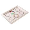 Elegant Beige Velvet Jewelry Display Tray Necklace Bracelet Earrings Ring Storage Viewing Trays Counter Jewellery Showcase Props