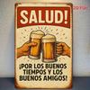 Vintage Spanish Tin Wall Art 8x12 Inch Retro Metal Sign Bar Cafe Pub Decor