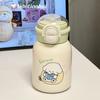 Cute water cup ins large capacity, high value, simple and portable student stainless steel thermos cup, straw Bingba cup