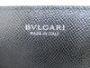 Authentic BVLGARI Light Gray Grain Calf Leather Business Card Case Card Holder #a998   Refurbished
