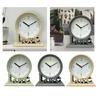 Fashionable Love Letter Plastic Bedroom Desk Clock with Quiet Operate Battery Operated No Ticking Bedside Table Clock