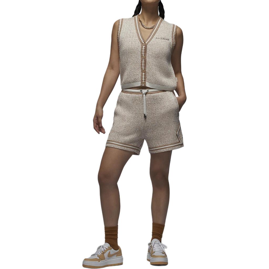 Jordan J Air Jrd Strickshorts Einfache Bequeme Sportshorts Damen Shorts Beige FV7117133