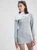 Ce Yeon Turtle Neck Double Layered Mini Dress Melange Gray