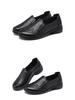 Genuine Leather Soft Sole Slip-on Shoes for Women, Non-slip, Comfortable, Plus Size, Autumn Style - Model 801319