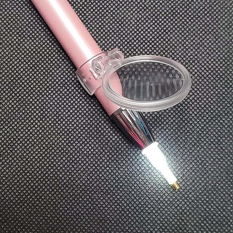 Diamond Pen Magnifier Clip Plastic Round DIY Diamond Painting Tool Point Drill Pen Magnifying Light Accessories Spot Auxiliary