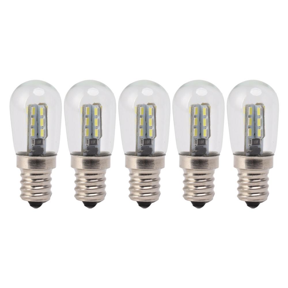 5 Pack E12 Refrigerator Light Bulbs 220V LED Mini Refrigerator Lights  Ceiling Fan