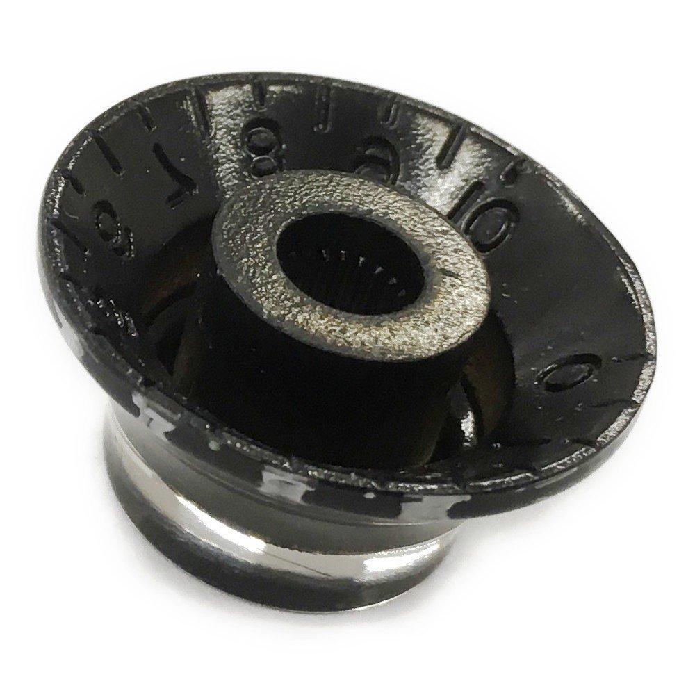 YJB PARTS Reflector Knob Made In Japan (Embossed Lettering) 4pcs, 4mm, (Black/Silver Plated)