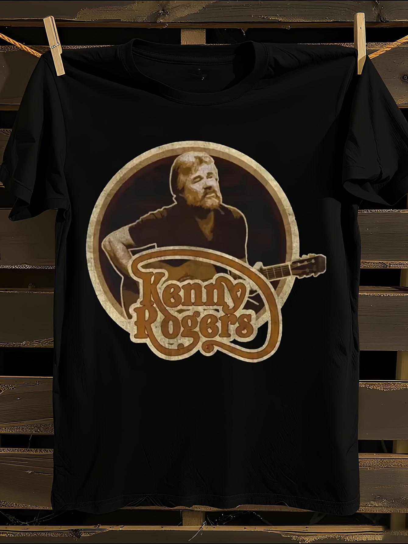 Kenny Rogers Iconic Signature Logo Portrait Tshirt XXXL