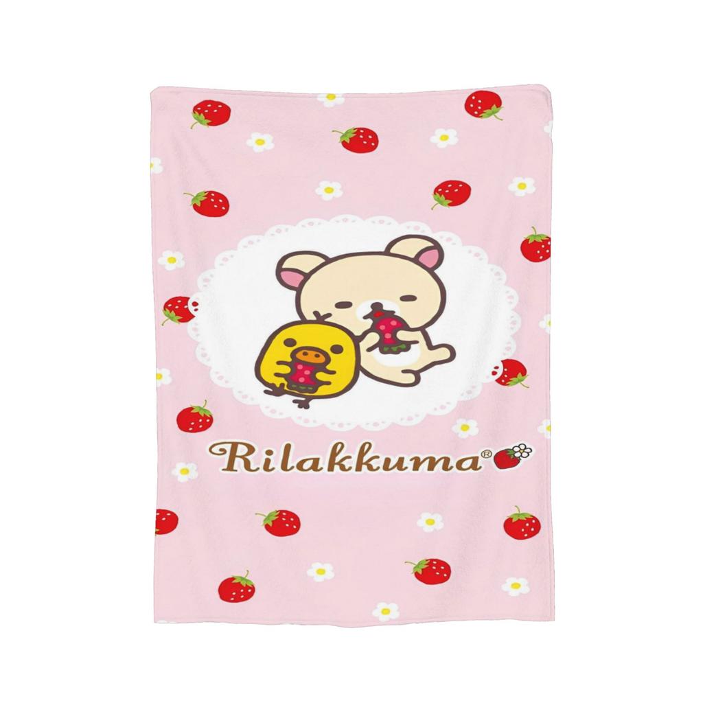 Rosa Süßer Bär Rilakkuma Decke Flauschige Tolle Atmungsaktive Überwurfdecken für Bett Sofa Winter,