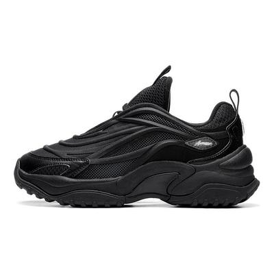 Li Ning Aurora WindWalker V2 Fabric Cushioning Slip Resistant Low Top Casual Shoes Women's Black AGCS160-3