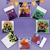 100Pcs/Set 4 Pattern Halloween Candy Bags Self-Sealing Pumpkin Ghost Bat Gift Bags  Kids