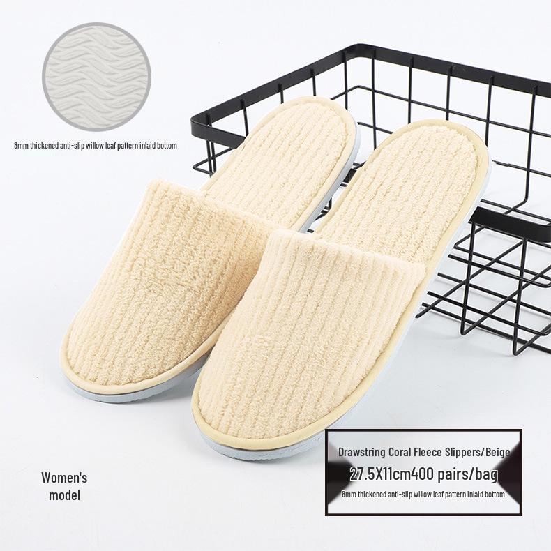 Star Hotel Disposable Non-Slip Slippers for Bed & Breakfast, Guest Room, Beauty Salon, Club House, and Home.