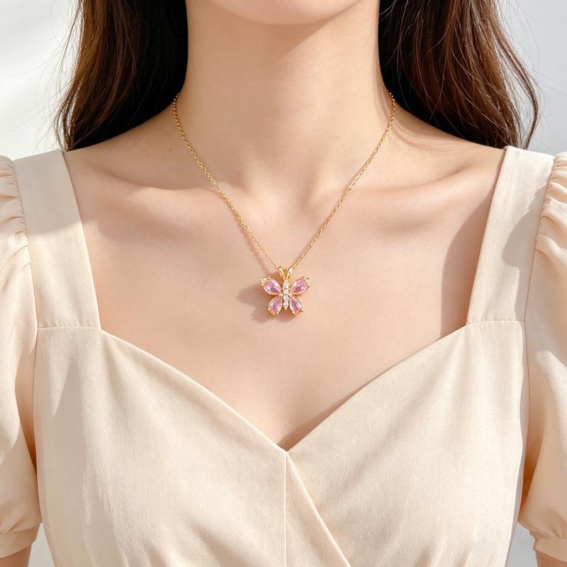 Women s Versatile Butterfly Light Luxury Style Necklace G125