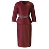 2025 Elegant Young Mother of the Groom Slimming Faux Two-Piece Dress
