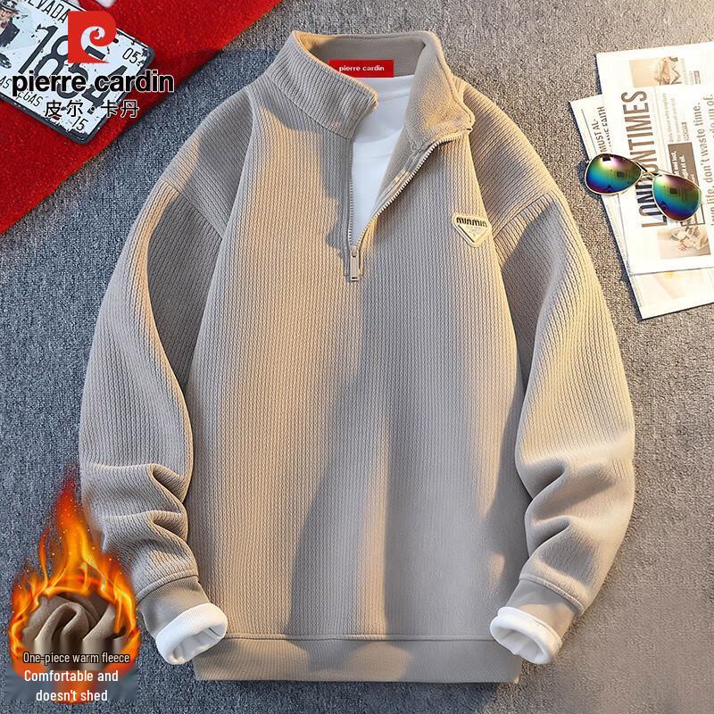 

Pierre Cardin Men s Stand-Collar Half-Zip Fleece Sweatshirt XL
