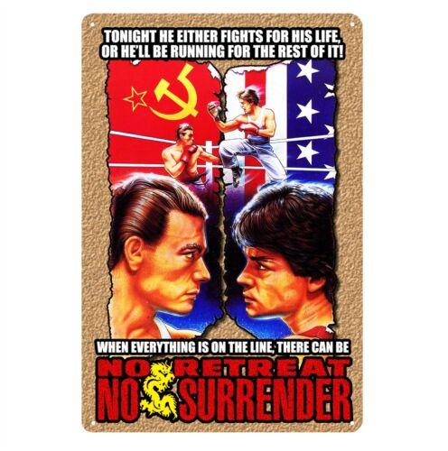 

1pNo Retreat No Surrender Van Damme Movie Metal Poster Tin Sign 20x30cm 20x30cm（7.8x11.8inch）