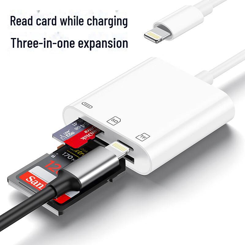 Biaz Mobile Phone SD/TF Card Reader & Fast Charge Adapter for SLR Cameras