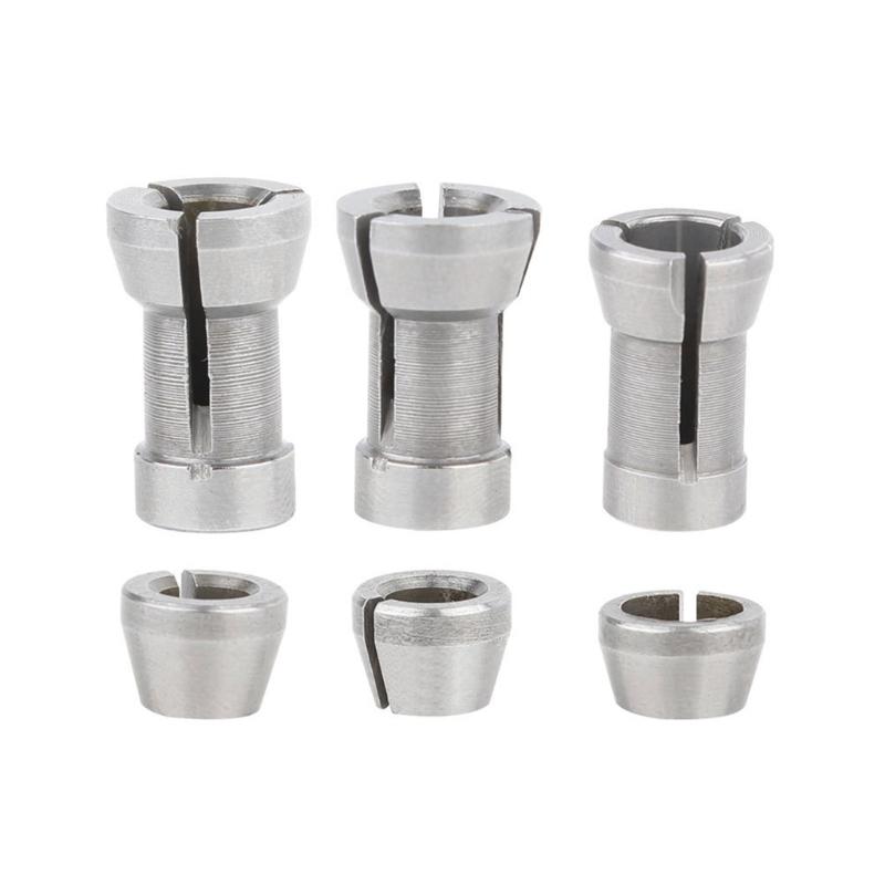 Kohlenstoffstahl-Fräser Spannzangenmuttern-Satz in mehreren Größen, einschließlich 6mm 6,35mm 8mm, für professionelle Holzbearbeitungsarbeiten