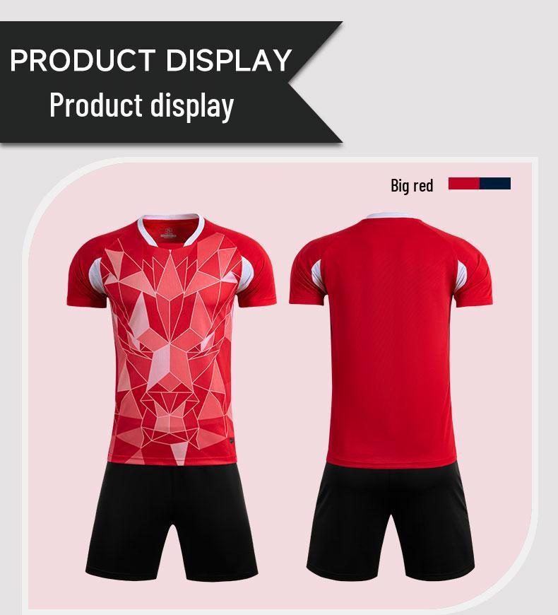 

Soccer Jersey Set for Kids and Adults - Short Sleeve Football Uniform for School Performances and Competitions 3XL червоний