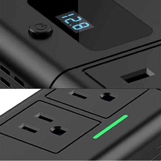 200W Car Power Inverter Pure Sine Wave DC 12V To AC 220V With USB Charger Peak 400W For Vehicle
