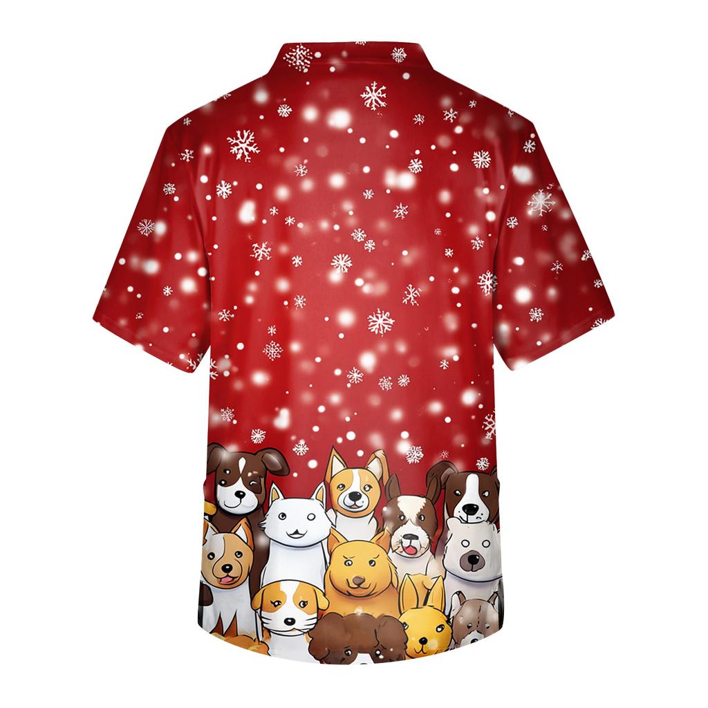 Pánská pracovní halenka s krátkým rukávem a výstřihem do V na hrudi