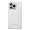 MagSafe-Compatible Wave Pattern White Phone Case for iPhone 16 Pro Max/17 Pro
