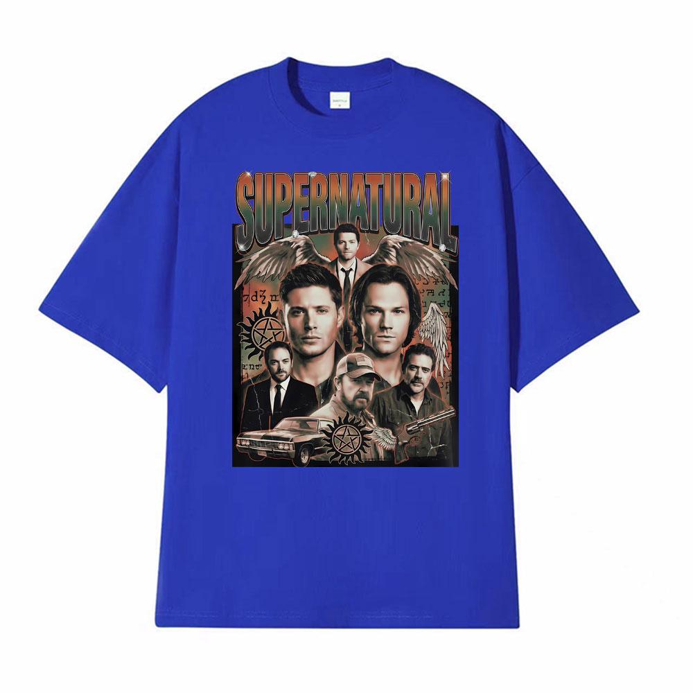Winchester Family Business Supernatural Carry On My Wayward Son Tshirts Unisex Women Fashion Vintage 100 Cotton Oversized T Shirt