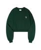 Bajal Vz Printed Crop Sweatshirt Green