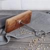 Salt and Pepper Mill Tray Acacia Wood Base Tray Pepper Mill Holder  Kitchen Shaker Pepper Grinder Tray With Zinc Alloy Handle