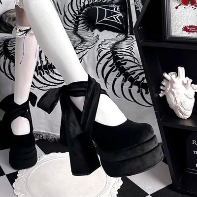 Designer Plateau Damen Mary Jane Schuhe Mode Elegant Kreuzriemen Dicke Absätze Schuhe Damen Pumps Schuh