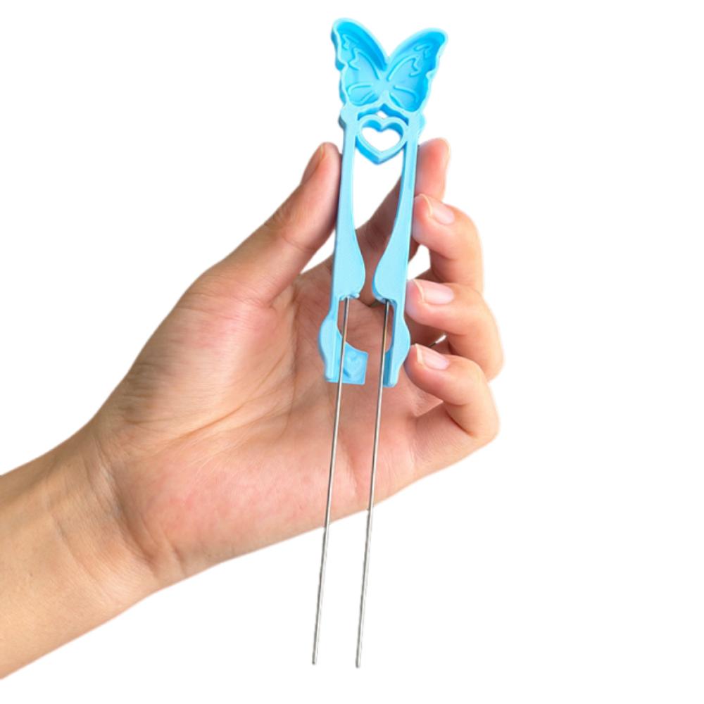 Multifunctional Perler Bead Tweezer Handmade DIY Collage Bead  Clip  Handmade Accessories Cat s paw blue