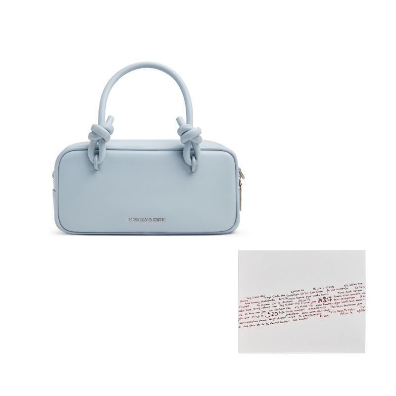 Charles & Keith Summer High-Value Popular Versatile Cream Color Soft Boston Bag Women Handbags CK2-30271574