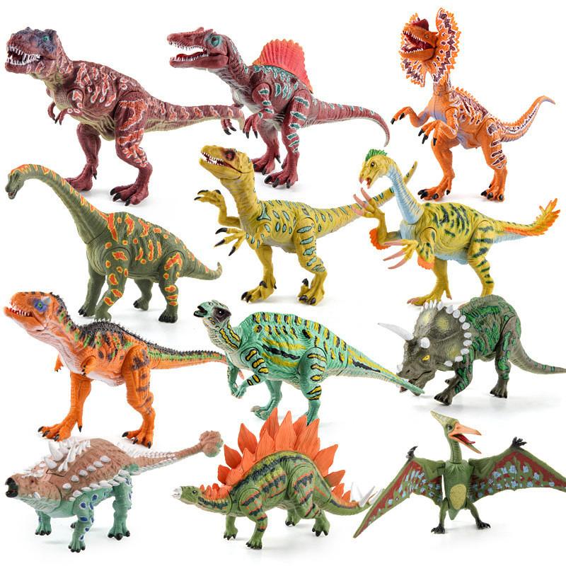 High Quality Abs Jurassic Dinosaur Model Set Features Poseable Figures And Details