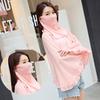 UV Protection Solid Color For Women Hiking Sports Face Scarves Face Cover Neck Scarf Ice Silk Mask