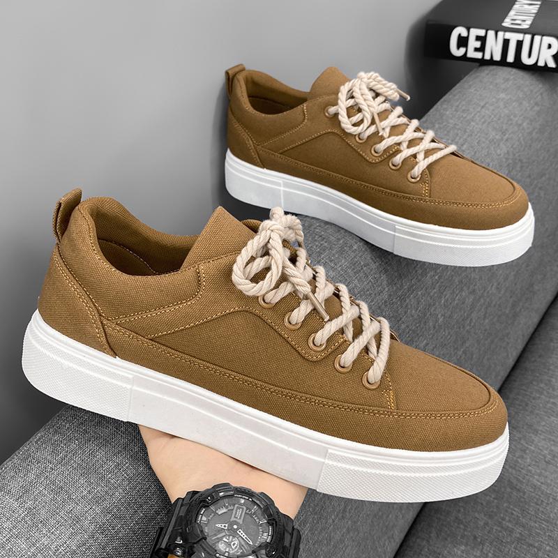 Canvas new summer breathable niche design casual board shoes student sports black trendy shoes