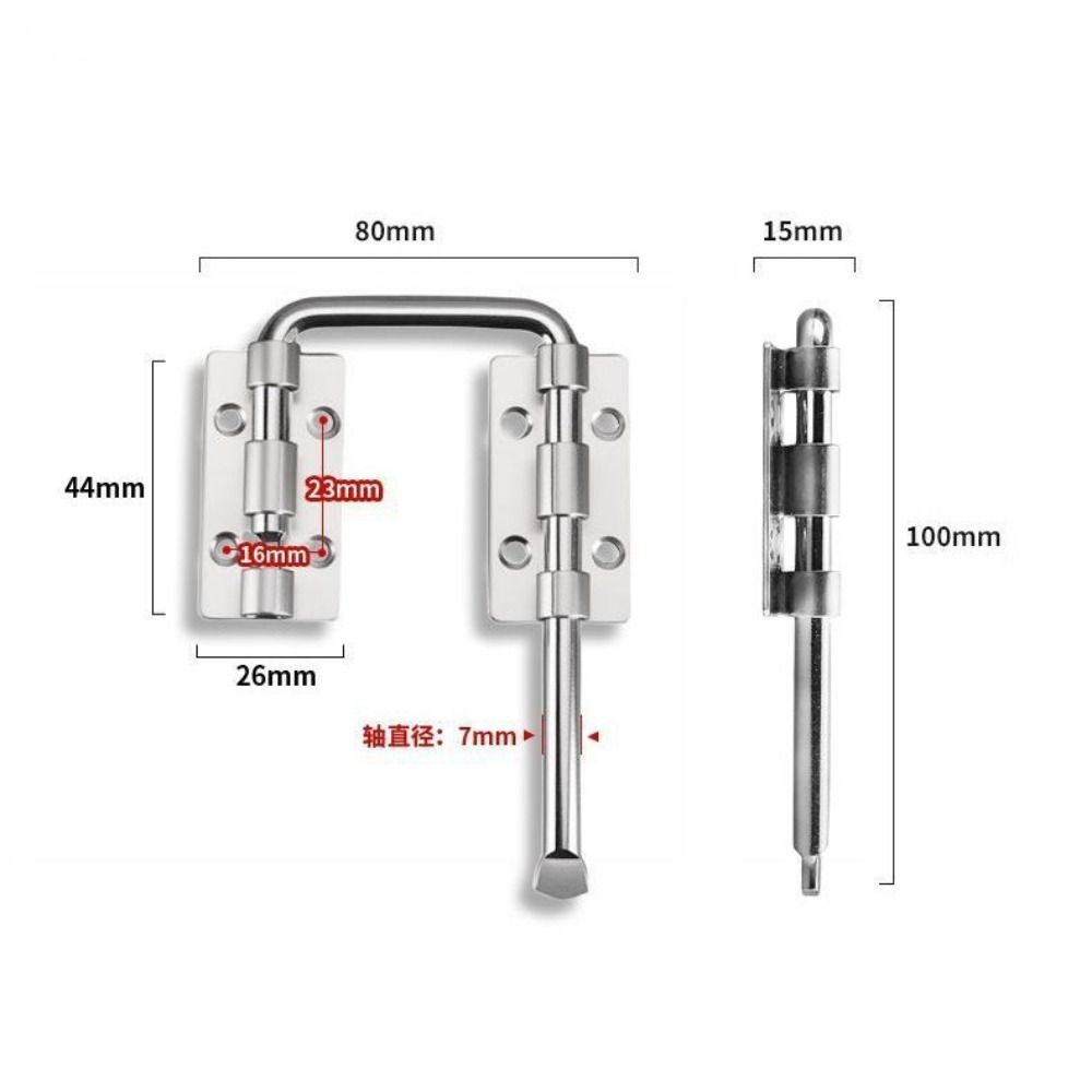 Hardware Stainless Steel Door Latch Lock Non Perforated 90/180 Degree Anti-theft Buckle Safety Thickened Door Bolts Garage