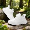 Kids White Sneakers Boys Girls Casual Running Shoes With Lightweight MD Sole