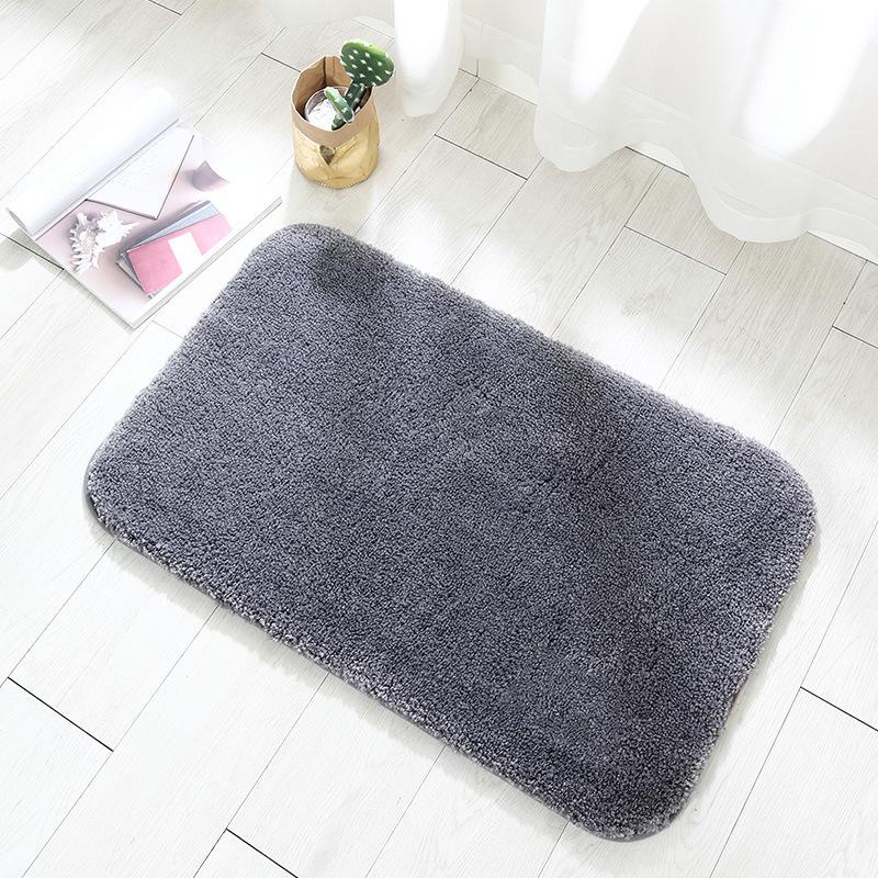 Thickened Anti-Slip Bathroom Floor Mat: Water-Absorbent Plush Doormat for Toilet, Entrance, and Bedroom