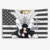 Japanese Anime Tapestry, Sato Gojo Toji American Flag Wall Hanging Bedroom Living Room Dormitory Decoration