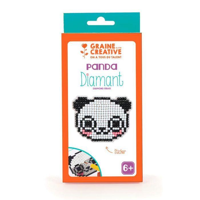 Panda Mosaic Diamond Kit - Graine Creative - Child - Red - 6 Years - White
