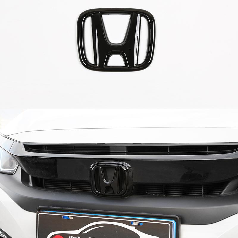 AAADK1 ABS Auto Steering Wheel Trunk Emblem Front Grille Logo For Honda Civic 2019 2018 2017 2016 Car Styling Decoration Accessories