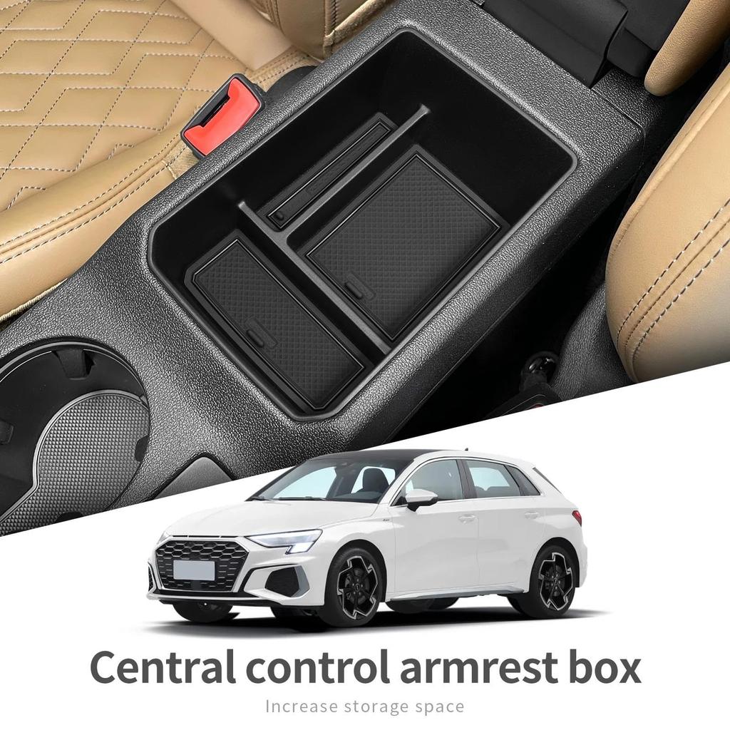 Car Armrest Cover for A-udi A3 2024-2025 Car Storage Box Center Console Armrest Storage