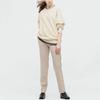 UNIQLO Solid Color Loose Fit Crew Neck Sweatshirt Unisex sweatshirt Light-Beige 444966-30