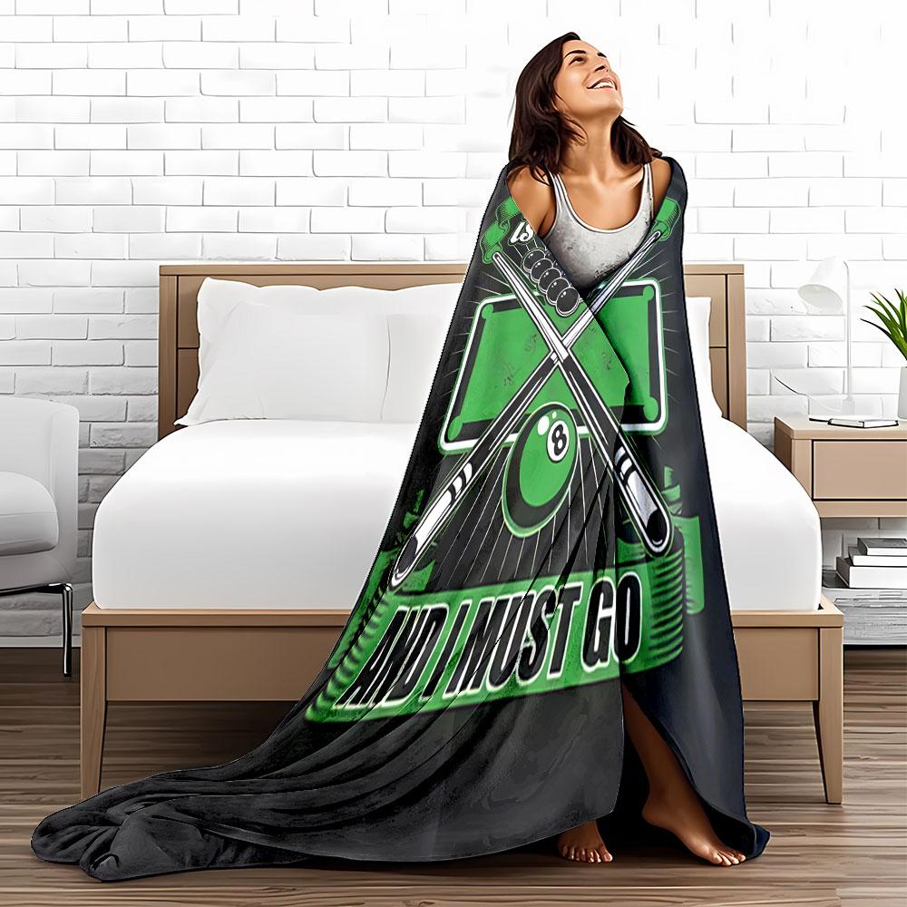 Pool Hall Calling Blanket Design for All Seasons Blanket Lunch Break Throw Gift