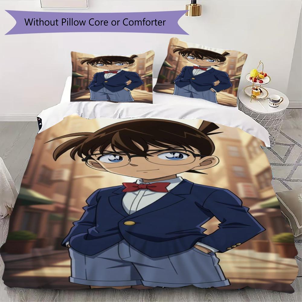 Detective Conan Anime Character Bedding 1 Duvet Cover 2 Pillowcase Without Core Without Core Soft And Comfortable Christmas Birthday Gift
