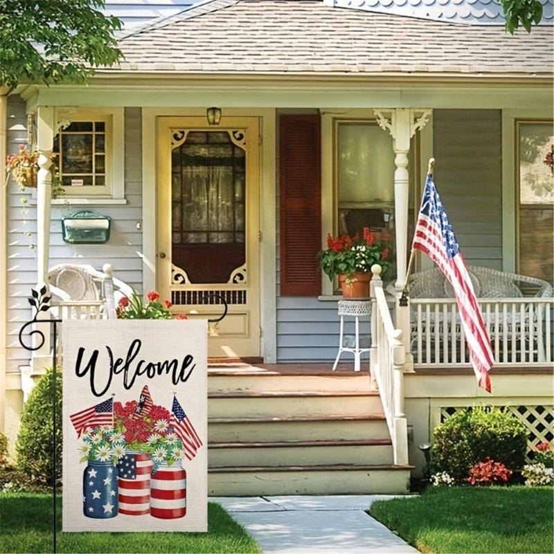 American Garden Flag Independence Memorial Day Yard Flag Outdoor Decorations