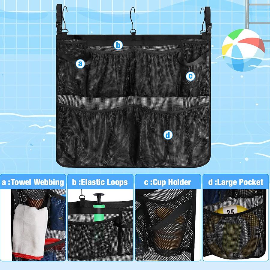 Outdoor Swimming Pool Hook Storage Bag Beach Accessories Large Family Pools Net Network Garden Mat Accessory Sea Water Sports
