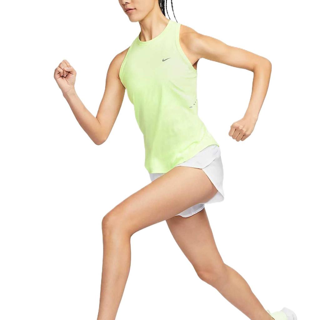 Nike Dri-Fit Comfortable Skin-Friendly Soft Versatile Solid Color Tank Top Women Tops Yellow HQ0621701