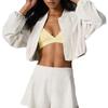 Transgraniczny Kardigan ALO z Kołnierzem Stojącym Ochrona Przeciw Słońcu Dwustronne Spodnie Sukienka Zestaw do Jogi
