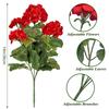1 Stück Künstliche Geranien Seidenblumen Outdoor Bush Faux Blume für Hochzeit Home Party Decor Garten Friedhof Tischdekoration